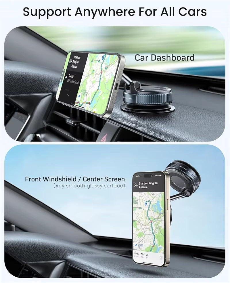 Ryvano™ 360° Magnetic Car Phone Holder – Strong Suction Mount